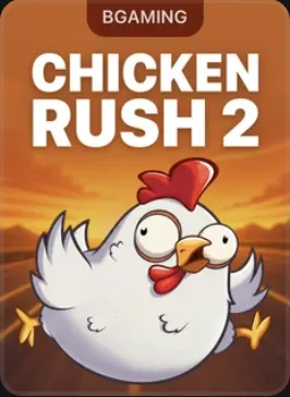 Chicken Rush 2, juego crash de BGaming con una gallina en la carretera
